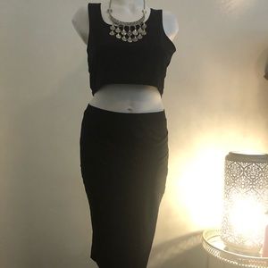 Two piece long skirt with matching top